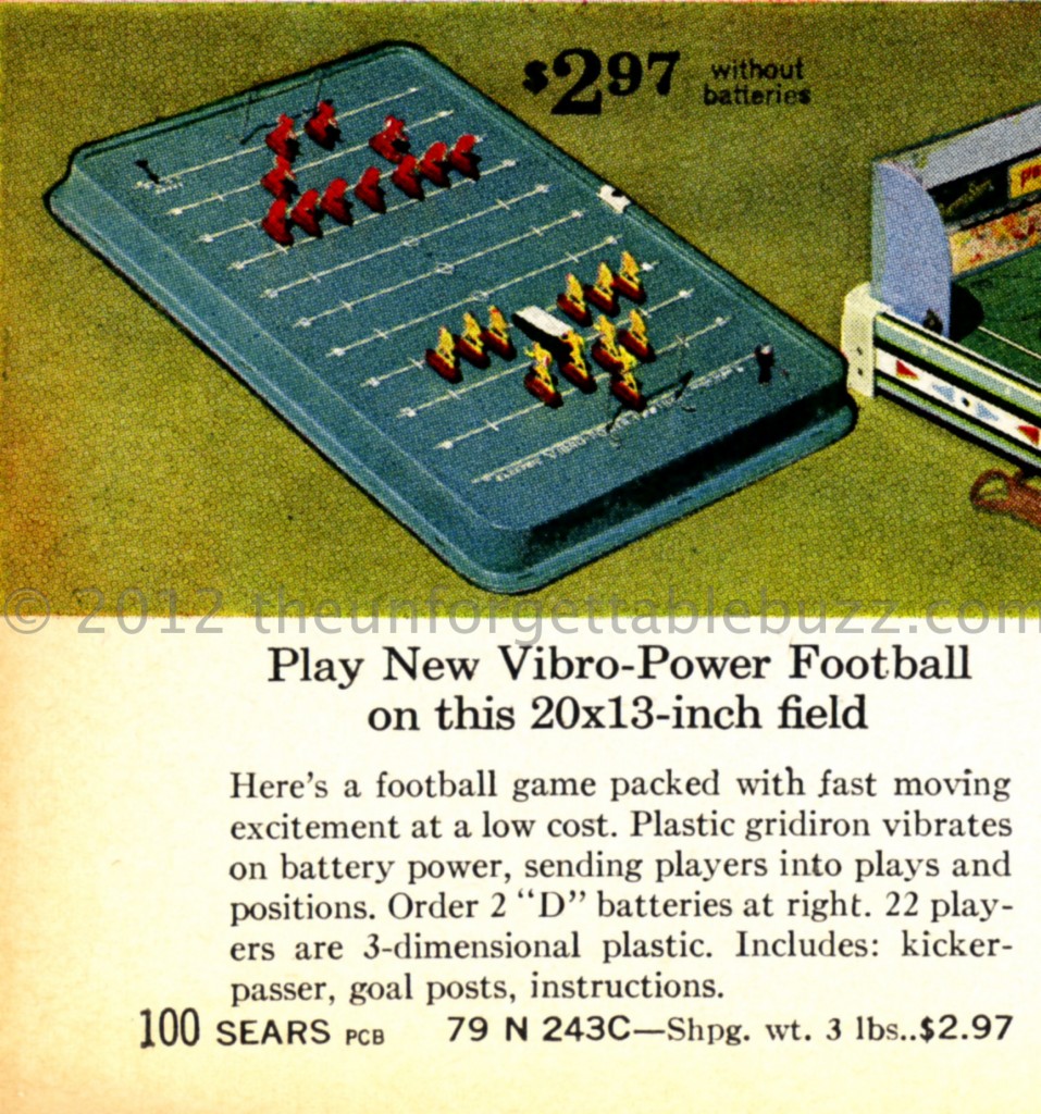 1963 Vibro Power Electric Football game