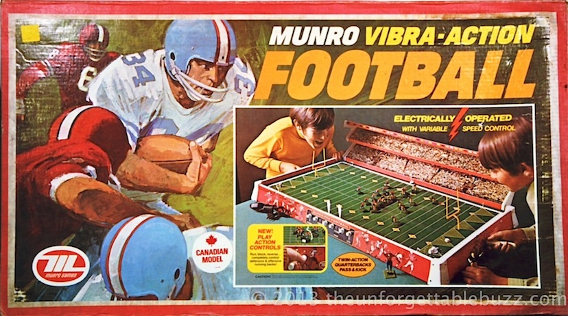 1971 Munro Games ELectric Football game box Canada version
