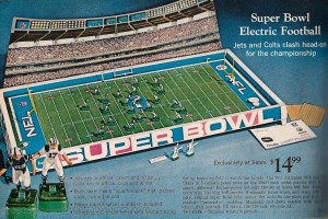 Electric football NFL AFL Super Bowl III 1969 Tudor Norman Sas Unforgettable Buzz