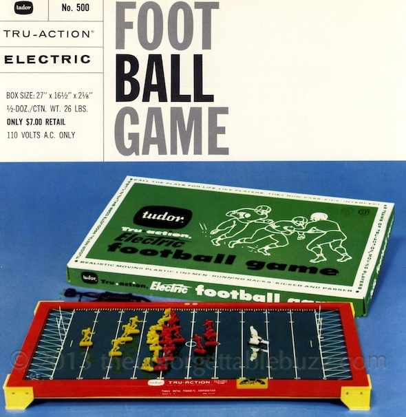 1956 Tudor Electric Football Sales catalog page