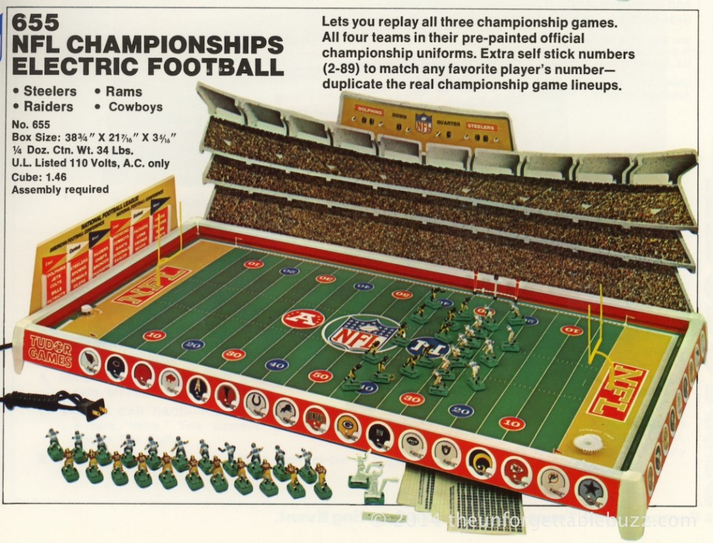 1976 Tudor NFL Championship No. 655 Electric Football game