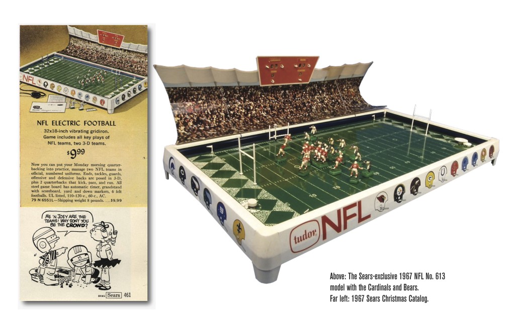 <img alt="Full Color Electric Football book and the Tudor NFL no. 613 model">