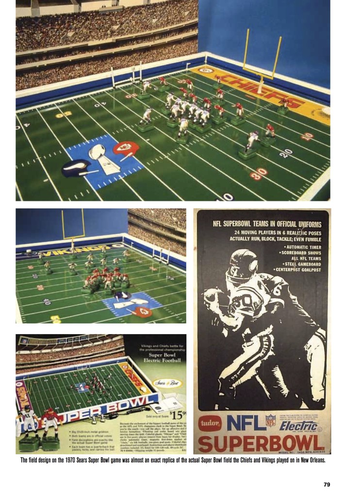 <img alt="Super Bowl IV page from the book Full Color Electric Football">