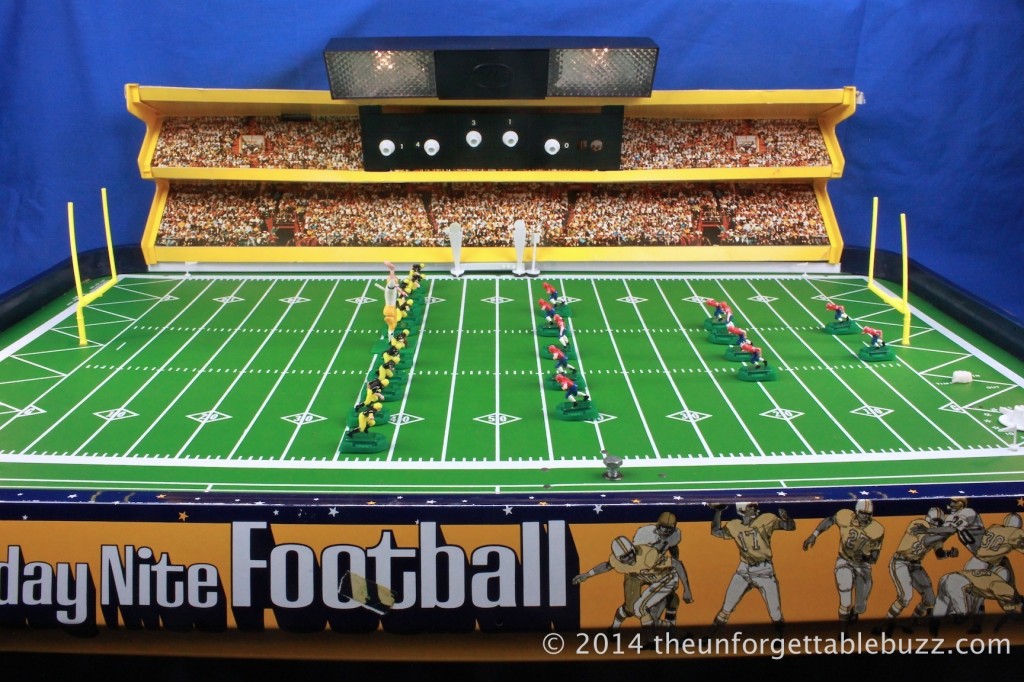 1972 Munro Day/Nite Electric Football game and its enormous 40" x 25" field. 