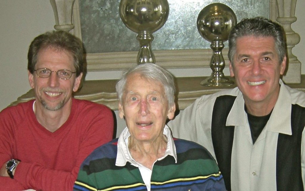 <img alt="Electric Football Inventor Norman Sas meeting Earl Shores and Roddy Garcia in 2010'>