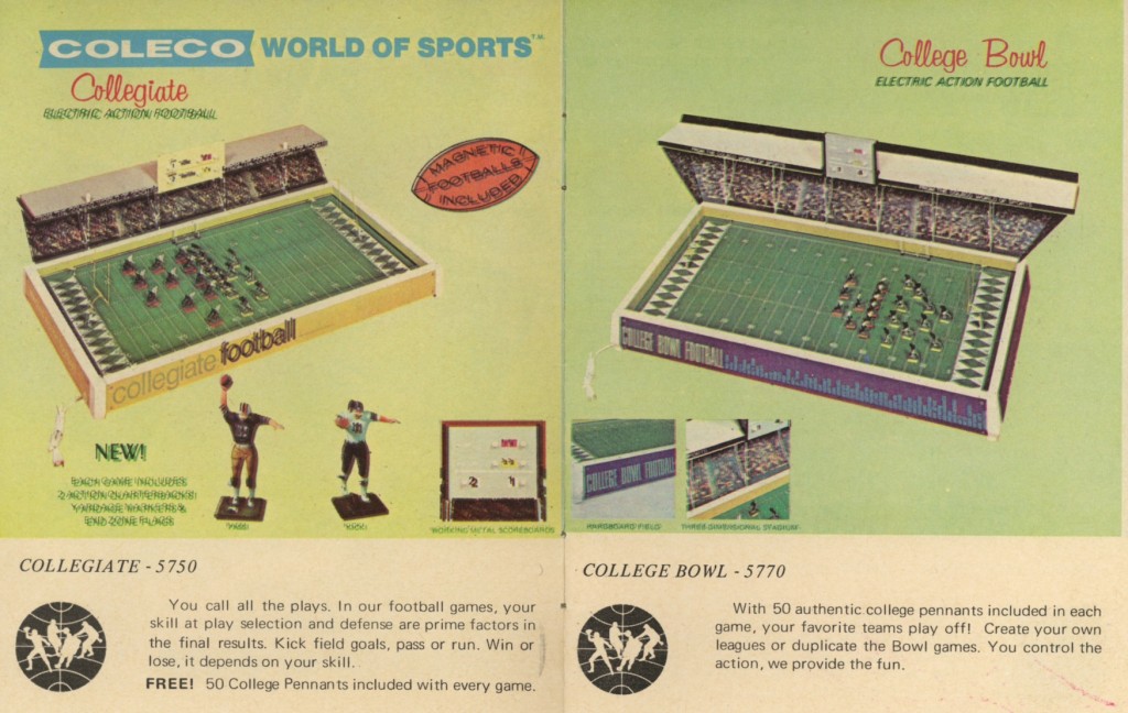 Coleco's 1970 line of College games