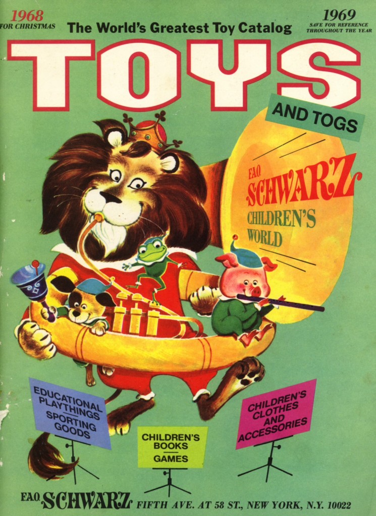 The cover of the 1968 FAO Schwarz toy catalog.