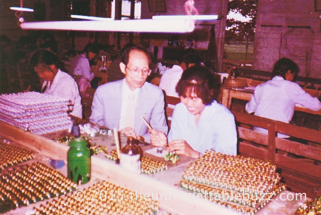 NFL Electric Football Players being painted in Hong Kong 