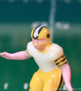 Electric Football Green Bay Packer with sleeve and helmets stripes.