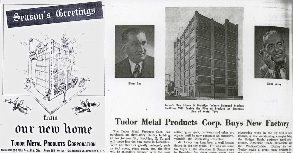 Electric Football creator Tudor Metal Products moved to Brooklyn in 1945
