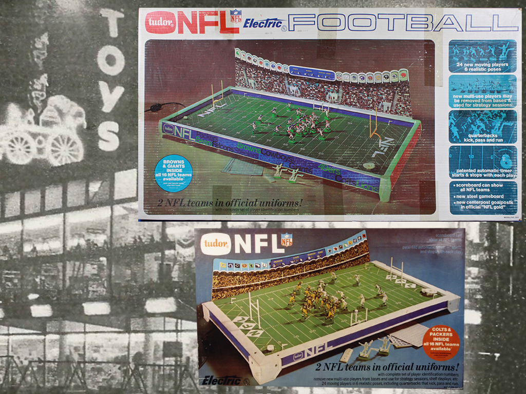 <img alt="image celebrating 50 years of Tudor NFL Electric Football">