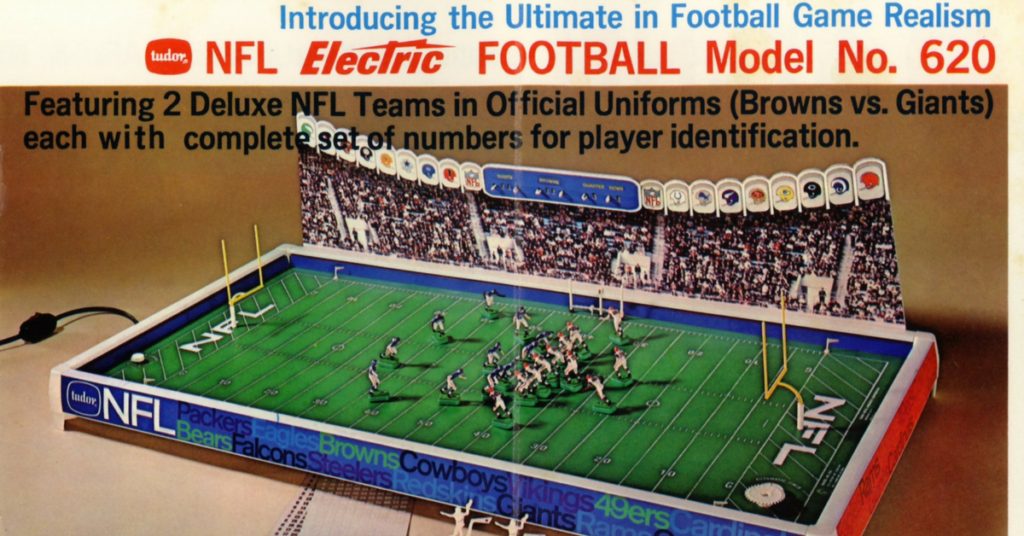 <img alt="1967 Tudor NFL 620 game as seen in the Tudor Rule Book">