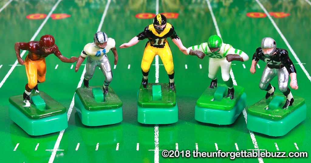 <img alt="Tudor Electric Football 1967 NFL Fab Five figures designed by Lee Payne">
