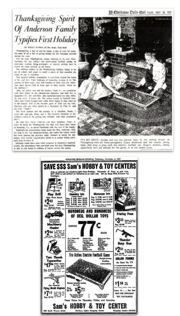 1957 Electric Football ads