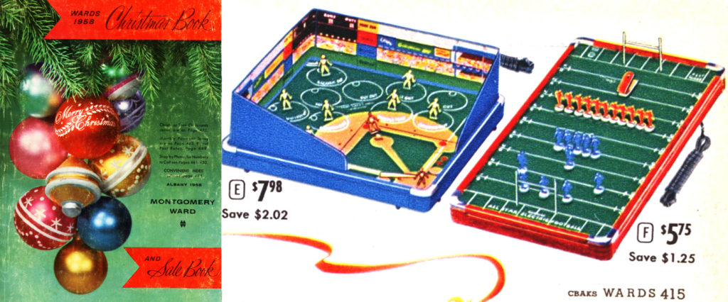 Electric Football Timeline - 1958 Montgomery Ward Christmas catalog