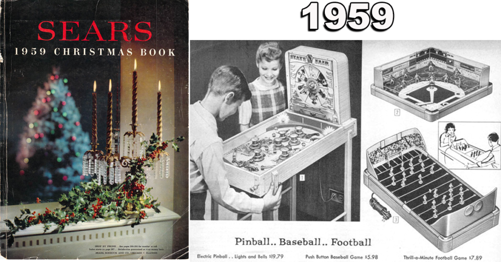 Electric Football in the 1959 Sears Christmas catalog