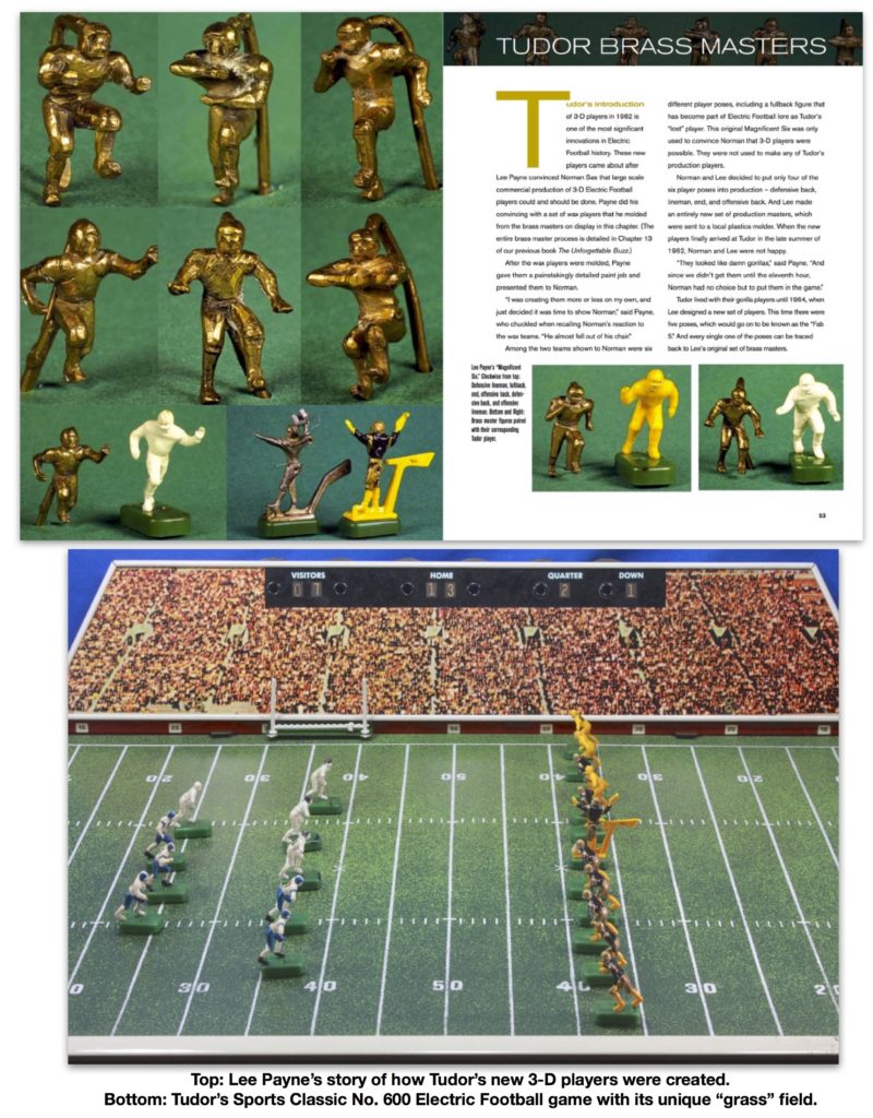 Electric Football Tudor 3-D Players in 1962 and Tudor No. 600 game