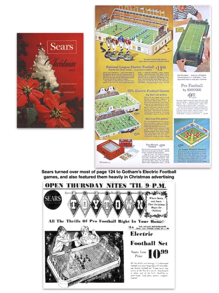 Electric Football 1964 Sears Christmas catalog