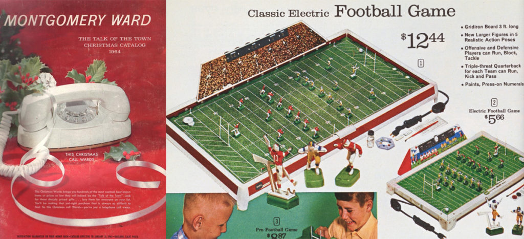 Electric Football 1964 Montgomery Ward Christmas catalog