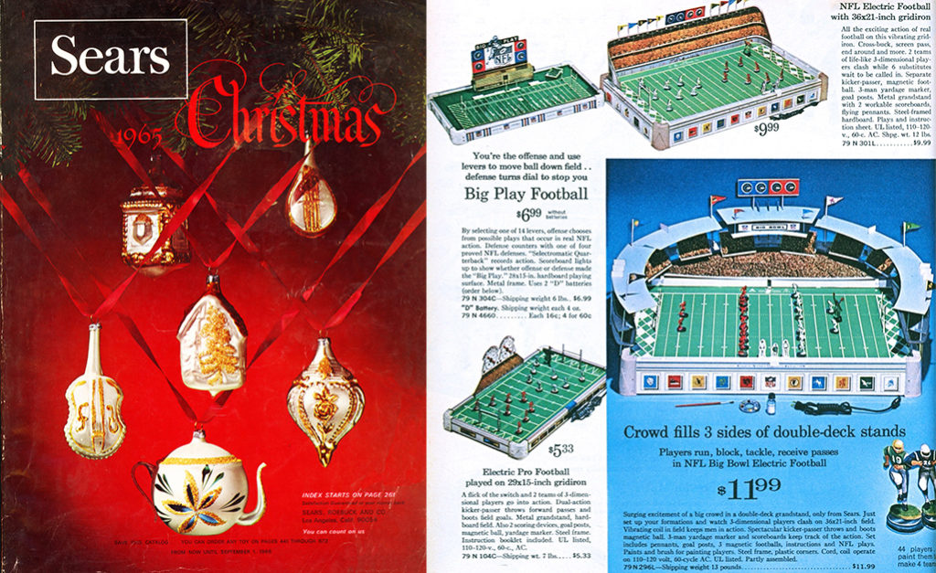 Electric Football 1965 Sears Christmas Catalog with the Gotham Big Bowl