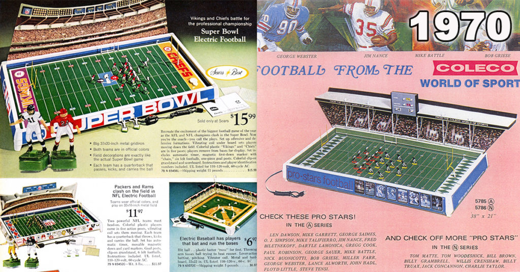 Electric Football 1970 Coleco becomes the 3rd maker of games