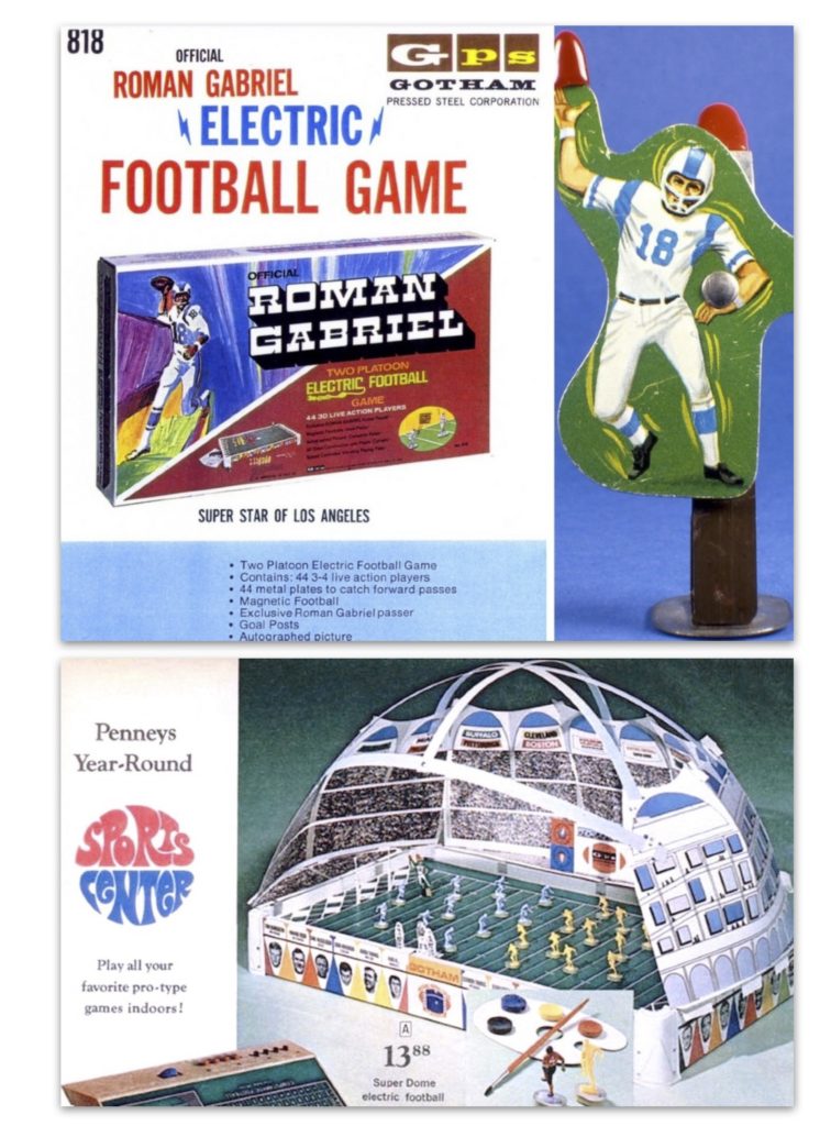 Electric Football 1970 Gotham Super Dome Roman Gabriel