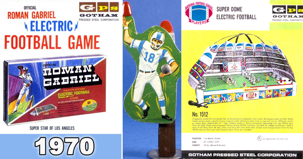 Electric Football 1970 Gotham Pressed Steel Gabriel Namath Super Dome