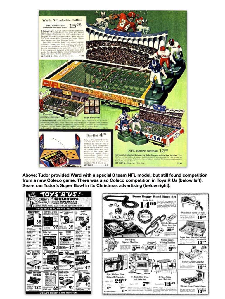 Electric Football 1970 Tudor Ward NFL and Coleco