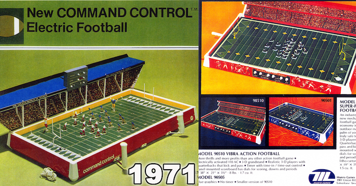 Electric Football 1971 Coleco Command Control and Munro