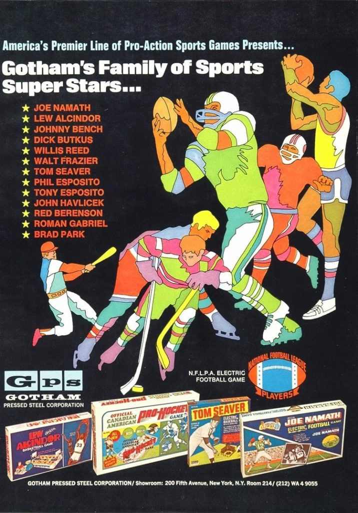 Electric Football 1971 Gotham Sales catalog