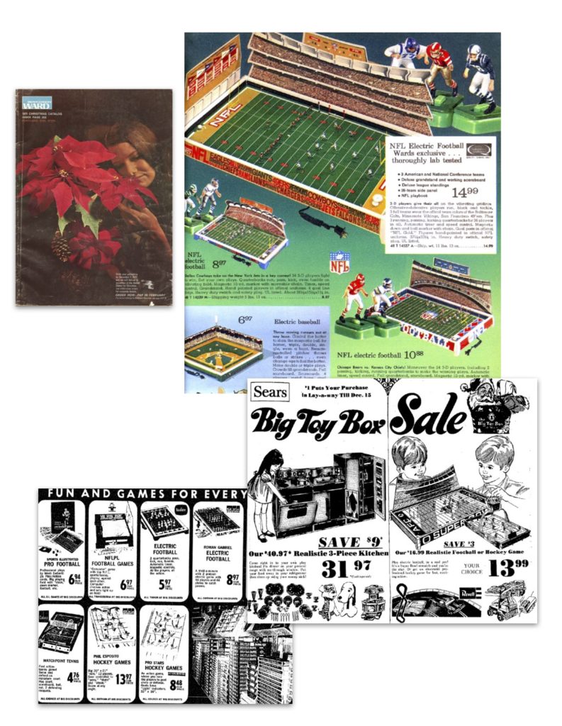 Electric Football 1971 Ward Christmas catalog Tudor games