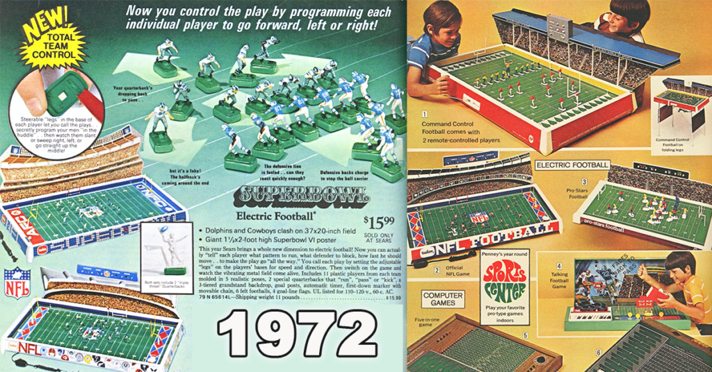 Electric Football 1972 Timeline Tudor Coleco