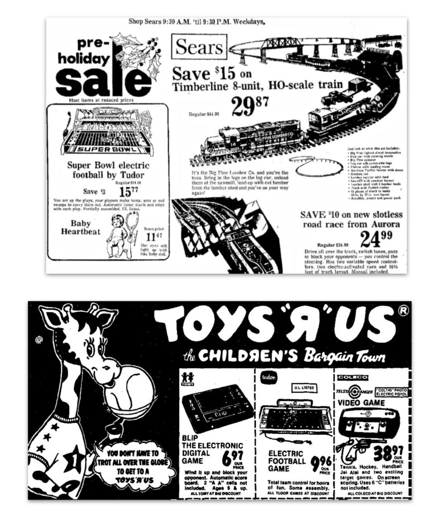 1977 Electric Football Timeline ads