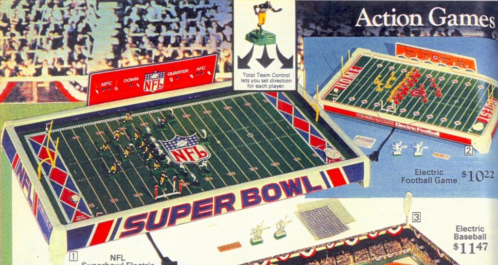 Electric Football Timeline 1977 Tudor Sears Super Bowl game