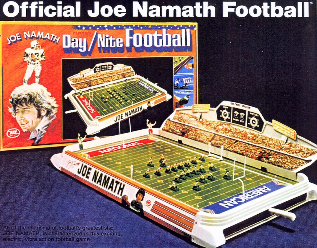 Electric Football Timeline 1974 Munro Games Namath