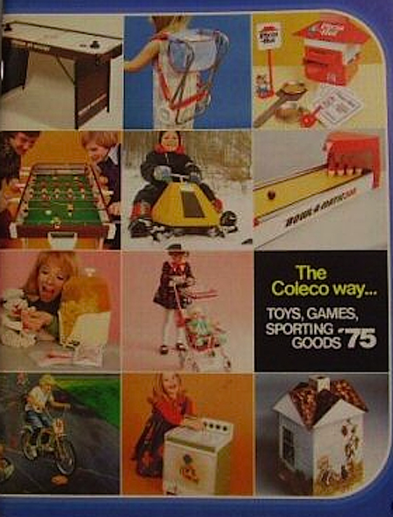 Electric Football Timeline 1975 COleco catalog with no Electric Football on the cover