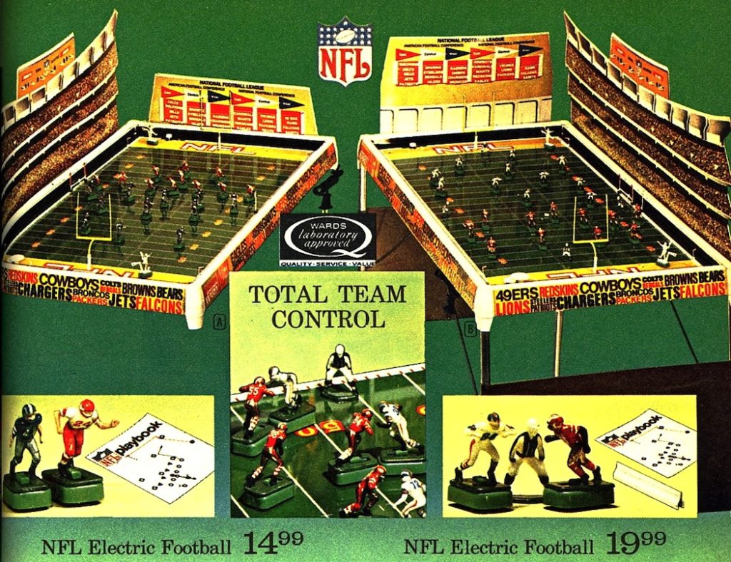 Electric Football 1972 Montgomery Ward Christmas catalog