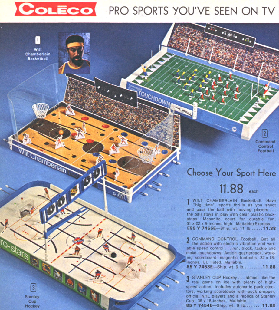 1973 aldens catalog Electric football coleco